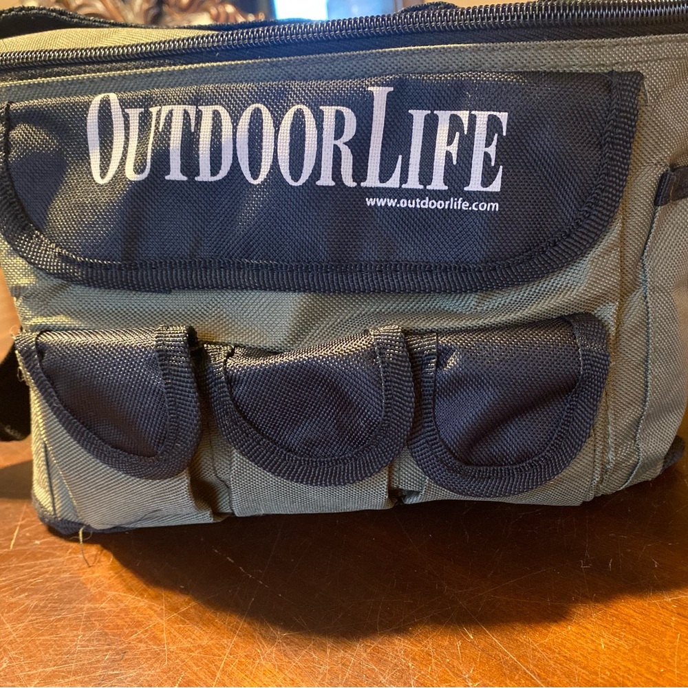Outdoor Life Olive Green and Black Travel Toiletry Organizer Bag